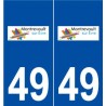 49 Montrevault logo autocollant plaque stickers ville