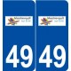 49 Montrevault logo autocollant plaque stickers ville