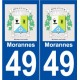 49 Morannes logo autocollant plaque stickers ville