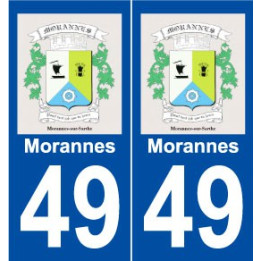 49 Morannes logo autocollant plaque stickers ville