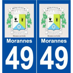 49 Morannes logo autocollant plaque stickers ville
