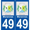 49 Morannes logo autocollant plaque stickers ville