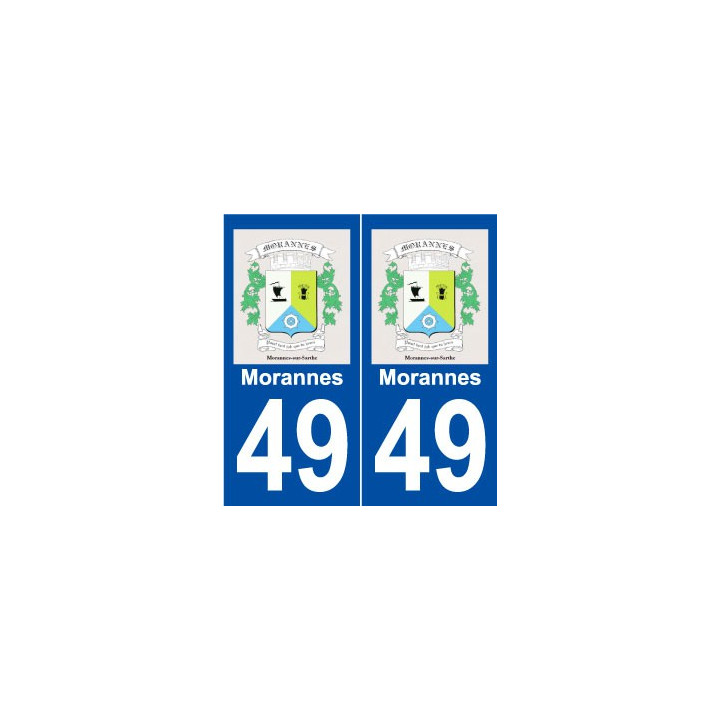 49 Morannes logo autocollant plaque stickers ville