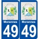 49 Morannes logo autocollant plaque stickers ville