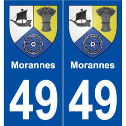 49 Morannes blason autocollant plaque stickers ville