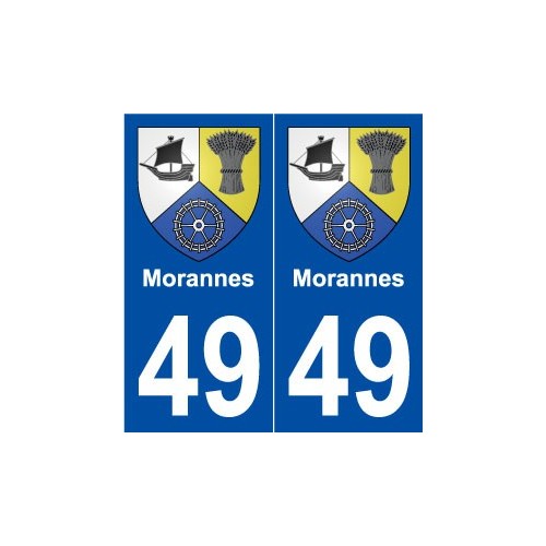 49 Morannes blason autocollant plaque stickers ville