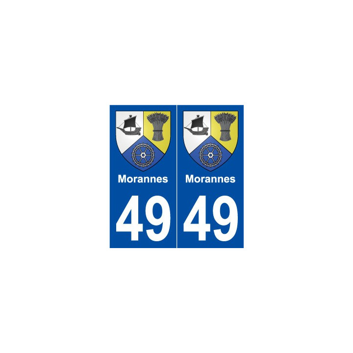 49 Morannes blason autocollant plaque stickers ville