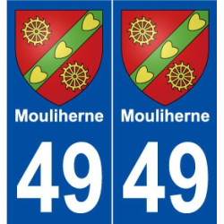 49 Mouliherne blason autocollant plaque stickers ville