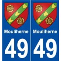 49 Mouliherne blason autocollant plaque stickers ville