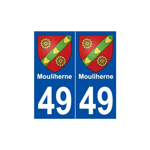 49 Mouliherne blason autocollant plaque stickers ville