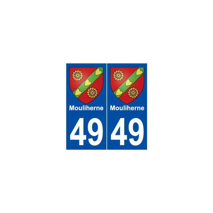 49 Mouliherne blason autocollant plaque stickers ville