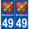 49 Mouliherne blason autocollant plaque stickers ville