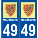 49 Mouliherne logo autocollant plaque stickers ville