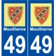 49 Mouliherne logo autocollant plaque stickers ville
