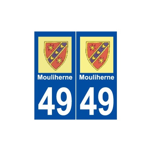 49 Mouliherne logo autocollant plaque stickers ville