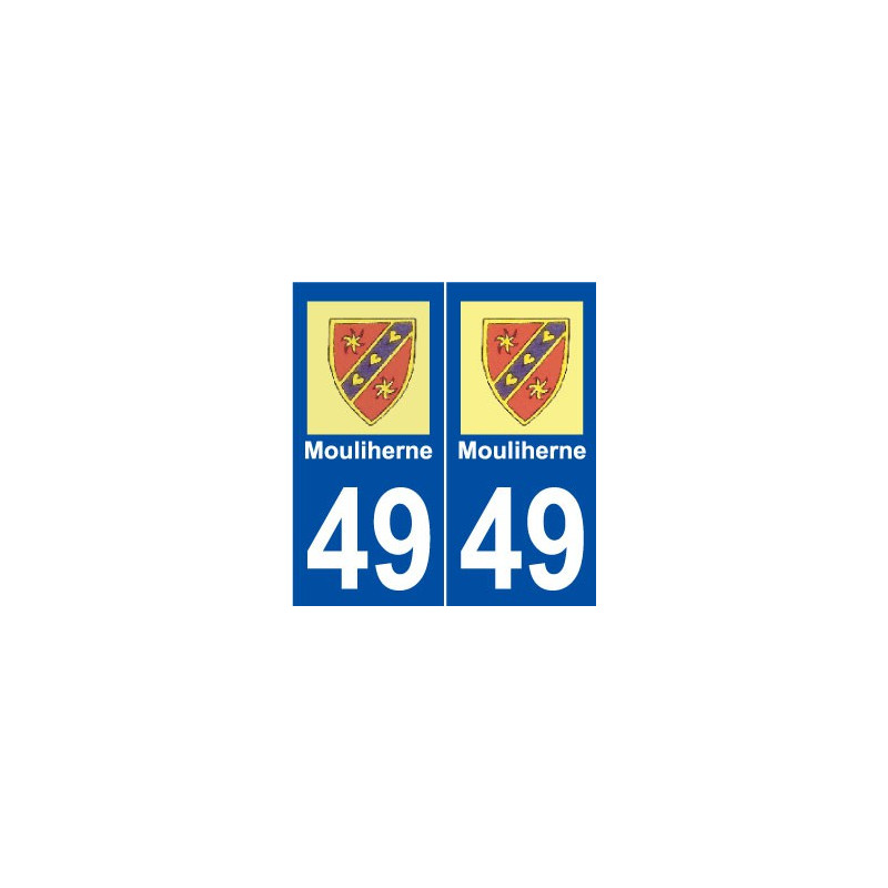 49 Mouliherne logo autocollant plaque stickers ville