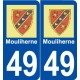 49 Mouliherne logo autocollant plaque stickers ville
