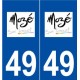 49 Mozé-sur-Louet logo autocollant plaque stickers ville