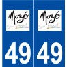 49 Mozé-sur-Louet logo autocollant plaque stickers ville
