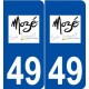 49 Mozé-sur-Louet logo autocollant plaque stickers ville