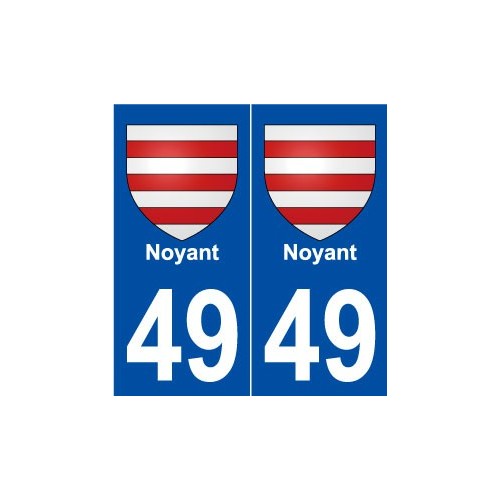 49 Noyant blason autocollant plaque stickers ville