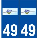 49 Noyant logo autocollant plaque stickers ville