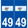 49 Noyant logo autocollant plaque stickers ville