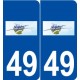 49 Noyant logo autocollant plaque stickers ville