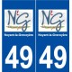 49 Noyant-la-Gravoyère logo autocollant plaque stickers ville