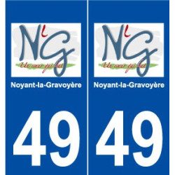 49 Noyant-la-Gravoyère logo autocollant plaque stickers ville