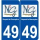 49 Noyant-la-Gravoyère logo autocollant plaque stickers ville