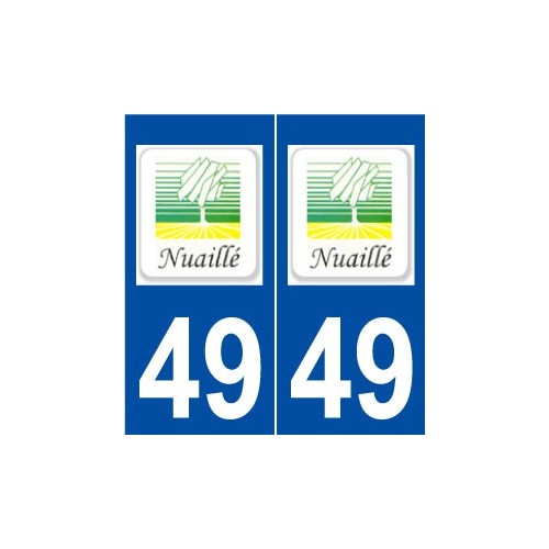 49 Nuaillé logo autocollant plaque stickers ville