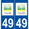 49 Nuaillé logo autocollant plaque stickers ville