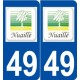 49 Nuaillé logo autocollant plaque stickers ville