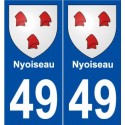 49 Nyoiseau blason autocollant plaque stickers ville