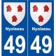 49 Nyoiseau blason autocollant plaque stickers ville
