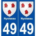 49 Nyoiseau blason autocollant plaque stickers ville
