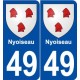 49 Nyoiseau blason autocollant plaque stickers ville