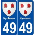 49 Nyoiseau blason autocollant plaque stickers ville