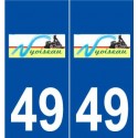 49 Nyoiseau logo autocollant plaque stickers ville