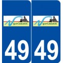 49 Nyoiseau logo autocollant plaque stickers ville