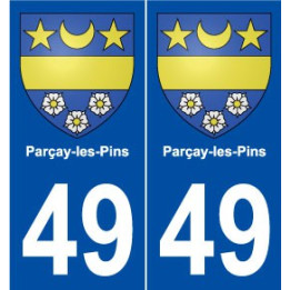 49 Parçay-les-Pins blason autocollant plaque stickers ville