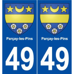 49 Parçay-les-Pins blason autocollant plaque stickers ville