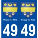 49 Parçay-les-Pins blason autocollant plaque stickers ville