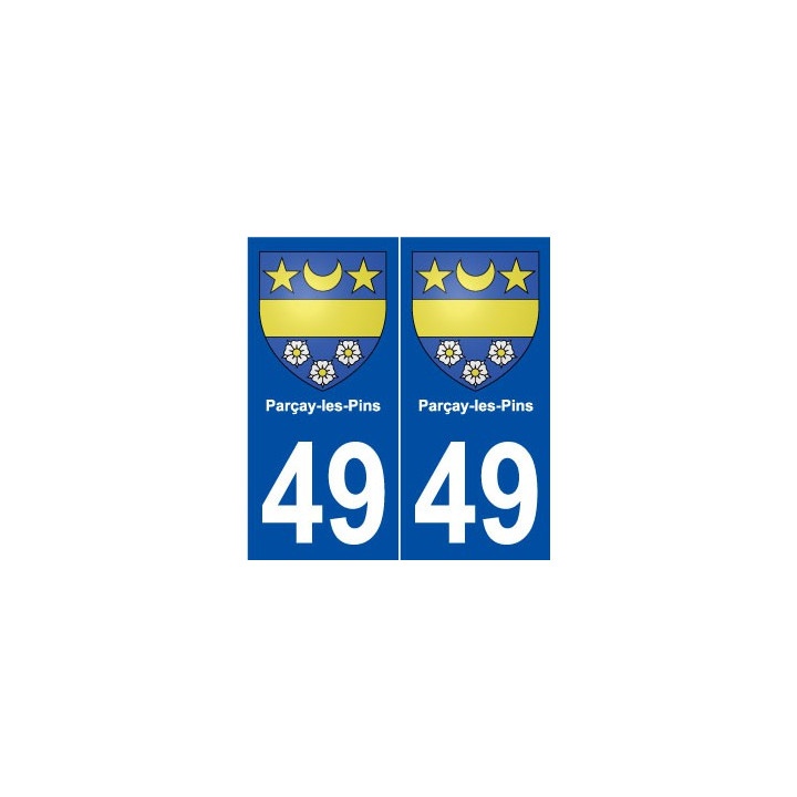 49 Parçay-les-Pins blason autocollant plaque stickers ville