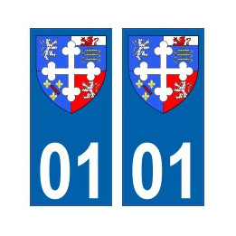 01 Ain autocollant plaque blason armoiries stickers