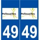 49 Pellouailles-les-Vignes logo autocollant plaque stickers ville