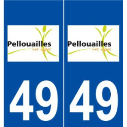 49 Pellouailles-les-Vignes logo autocollant plaque stickers ville