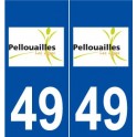 49 Pellouailles-les-Vignes logo autocollant plaque stickers ville
