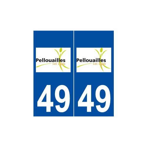 49 Pellouailles-les-Vignes logo autocollant plaque stickers ville